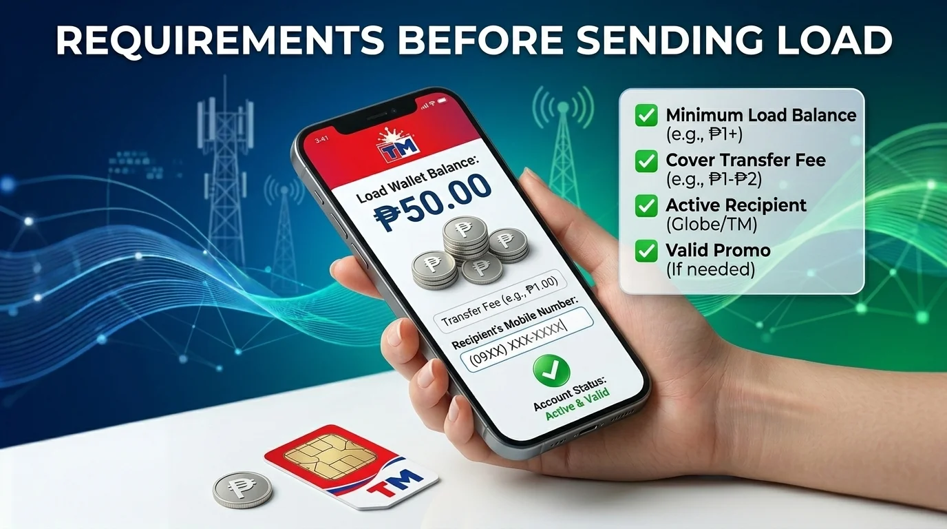 Requirements Before Sending Load